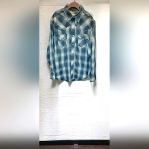 Wrangler Pearl Snap Buttondown Western Long Sleeve Shirt